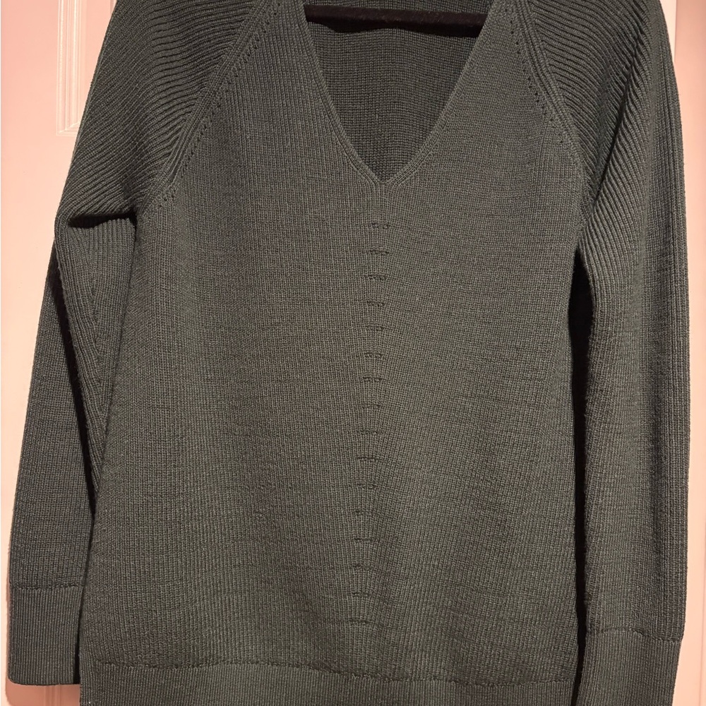 Athleta V-Neck Sweater - Dark Green